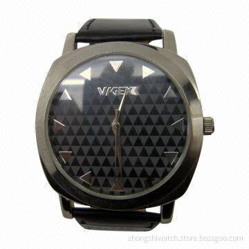 Promotional Men's Watch With Alloy Case, Leather Band, SS Case Back, Various Dials Available